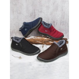 Unisex Waterproof Fur Lined Flat Heel Snow Boots