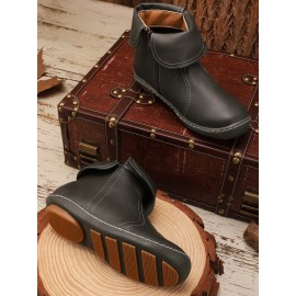 Women Casual Plain All Season Commuting Closed Toe PU Vintage Style Rubber Classic Boots Boots