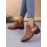 Vintage Plain Non-Slip Lace-Up Block Heel Classic Boots