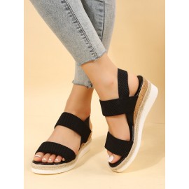 Women Double Band Slingback Espadrille Sole Sandals