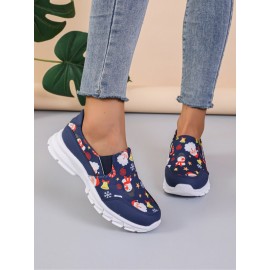 Sports Color Block Wearable Slip On Flat Heel Slip On Printing