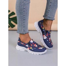 Sports Color Block Wearable Slip On Flat Heel Slip On Printing