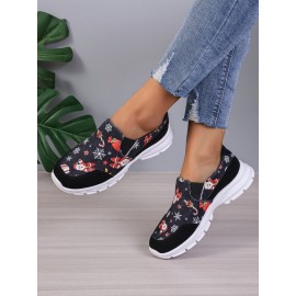 Sports Color Block Wearable Slip On Flat Heel Slip On Printing