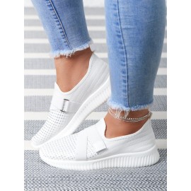 Rhinestone Flyknit Breathable Upper Sneakers