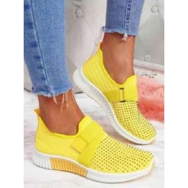 Rhinestone Flyknit Breathable Upper Sneakers