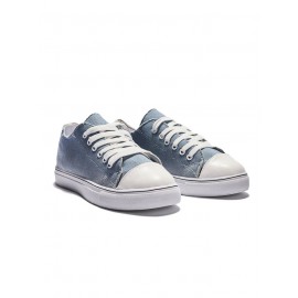 Women Breathable Flat Heel Canvas Lace-Up Shallow Shoes Casual EVA Canvas Shoes