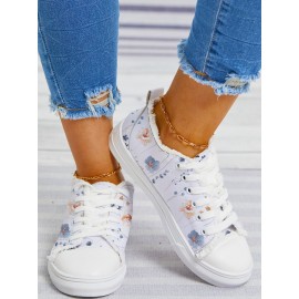Floral Casual Canvas  Shoes