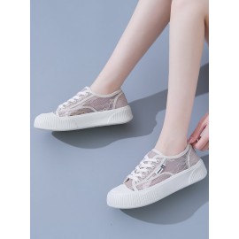 Airy Floral Lace Resort Flats