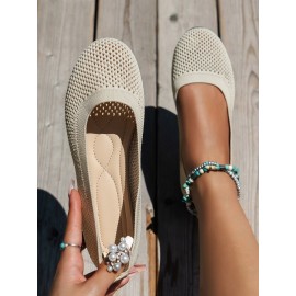 Breathable Hollow out Mesh Fabric Casual Shallow Shoes