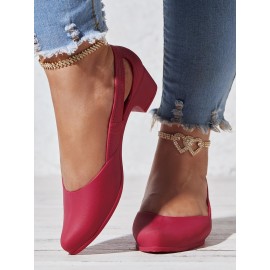 Waterproof Hollow Out Block Heel Beach Shoes