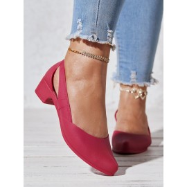 Waterproof Hollow Out Block Heel Beach Shoes