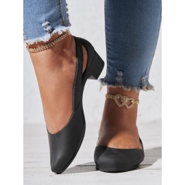 Waterproof Hollow Out Block Heel Beach Shoes