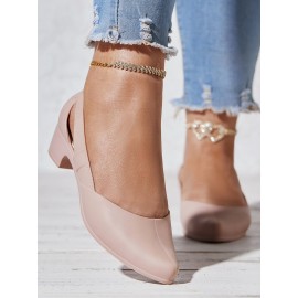 Waterproof Hollow Out Block Heel Beach Shoes