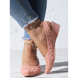 Waterproof Floral Wedge Heel Slingback Shallow Shoes